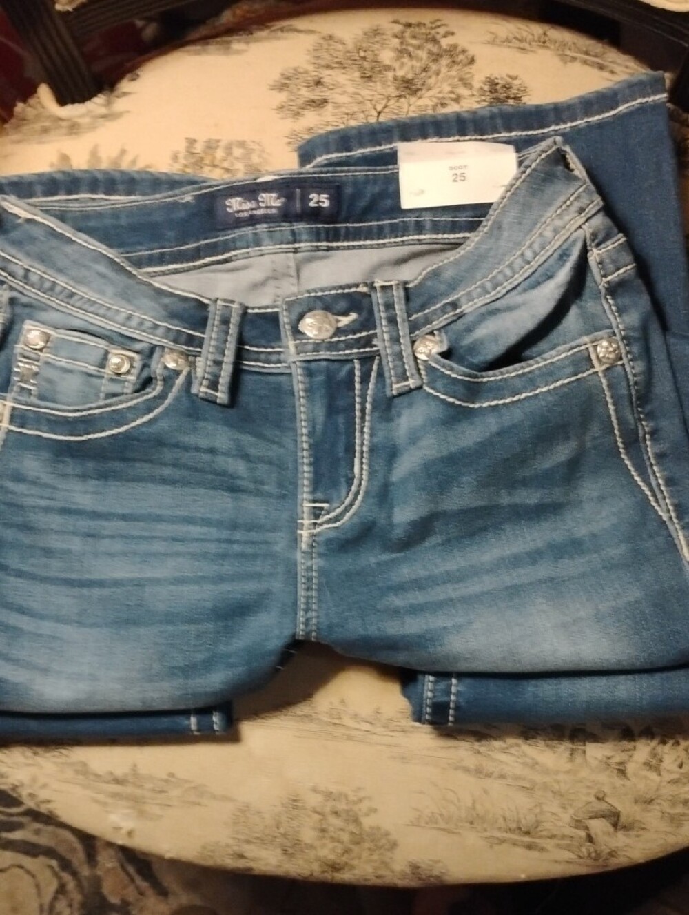 Miss Me Light Blue Embellished Boot Cut Jeans - Picture 3 of 4